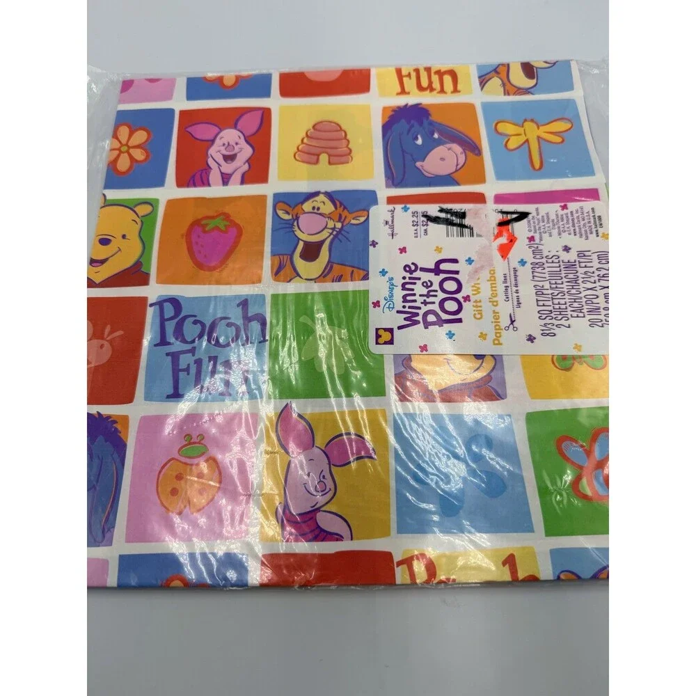 Disney's Vintage Winnie the Pooh & Friends Gift Wrapping Paper Hallmark